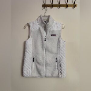Vineyard Vines Cream White Quilted Sherpa Vest Women’s Small S